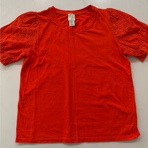 Joie Vibrant Red Short Sleeve Top